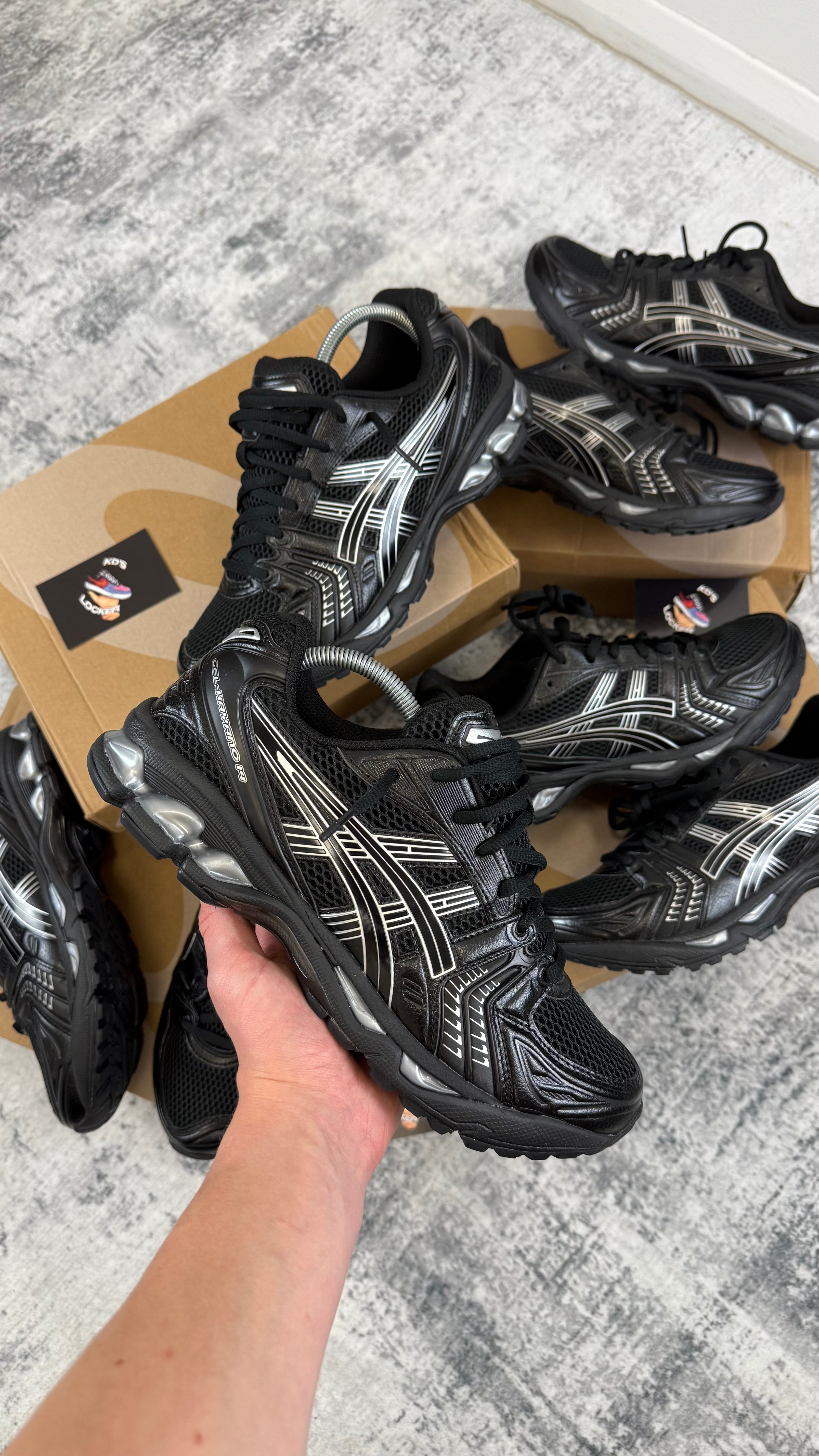 ASICS GEL KAYANO 14 BLACK PURE SILVER – Kd's Locker
