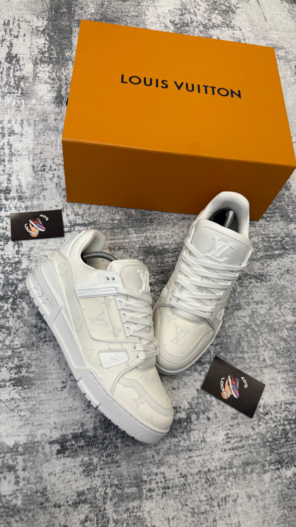 LOUIS VUITTON WHITE MONOGRAM TRAINERS