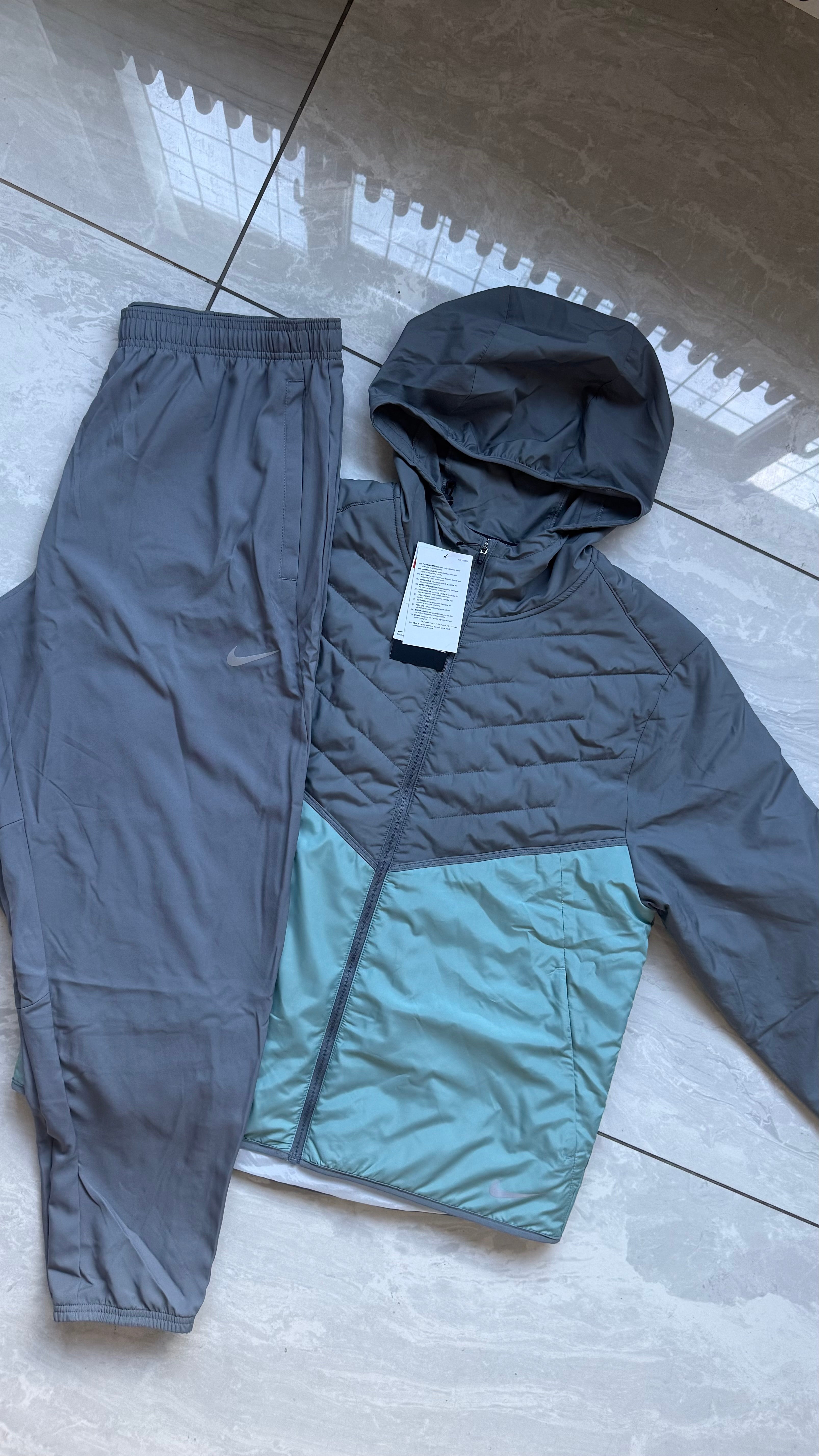 Nike Men’s Repel Running Tracksuit Smoke Grey/Green