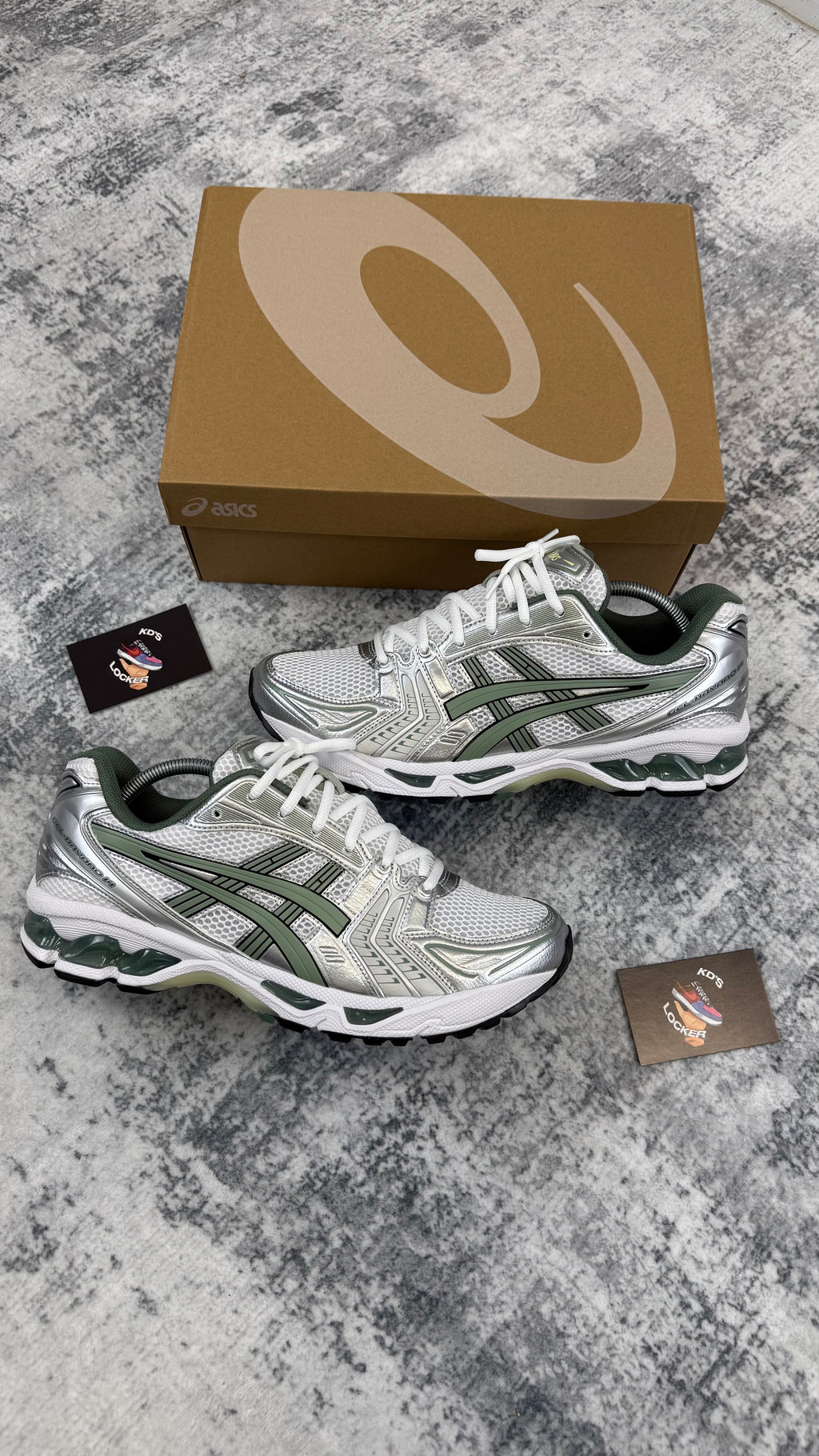 ASICS GEL KAYANO 14 WHITE PURE SILVER SLATE GREY SAGE