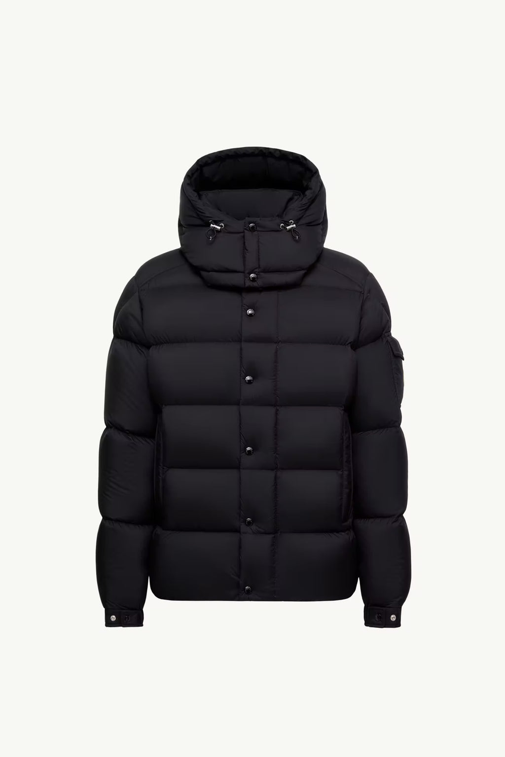 MONCLER BLACK VEZERE HOODED DOWN JACKET