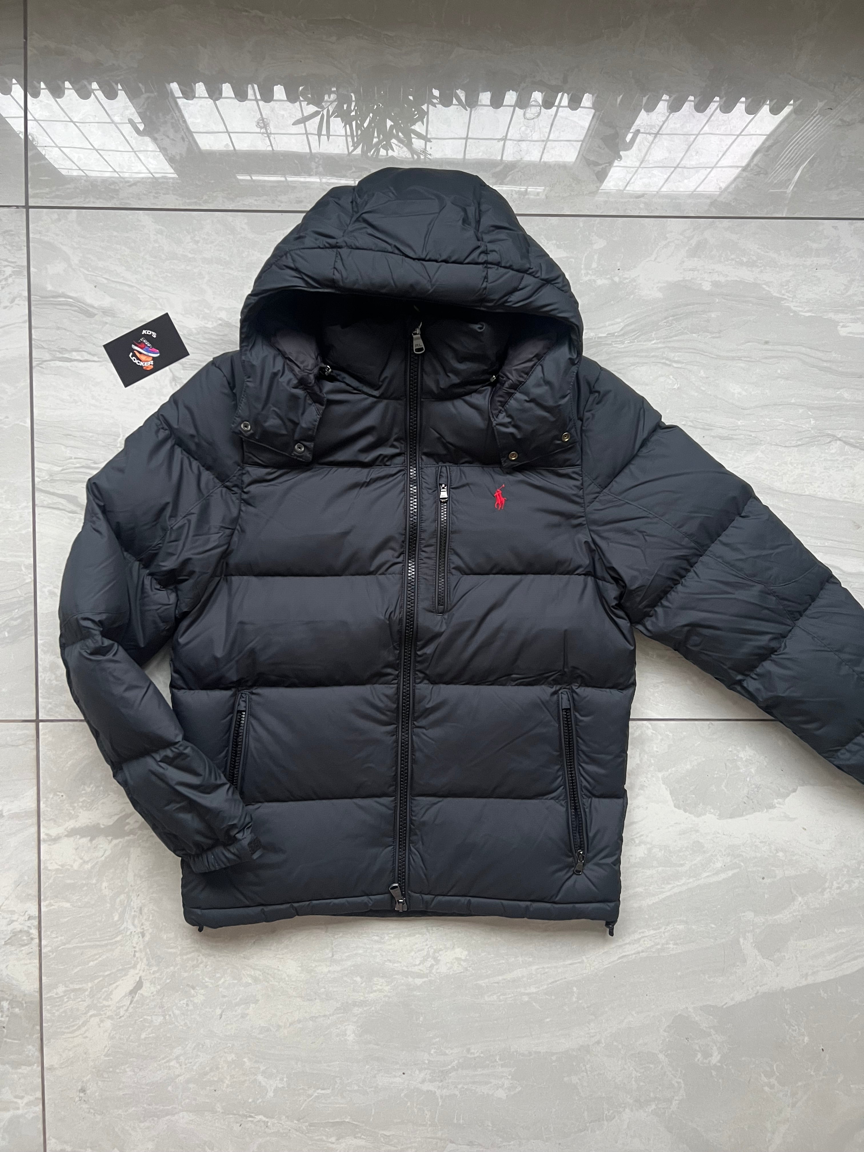 RALPH LAUREN BLACK GORHAM PUFFER JACKET