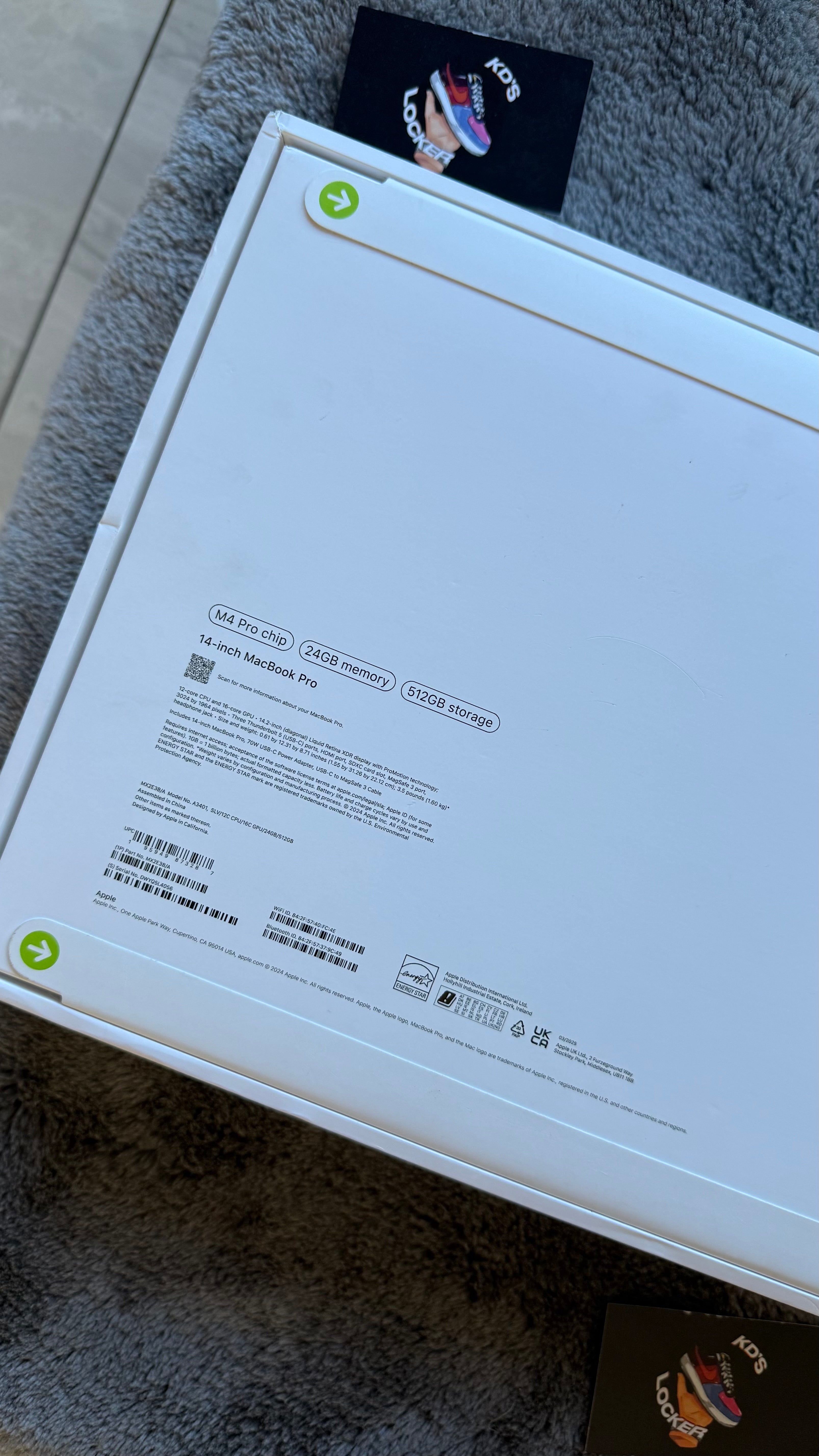 APPLE MACBOOK PRO M4 CHIP 24GB MEMORY 512GB SSD 14.2INCH DISPLAY • SPACE BLACK