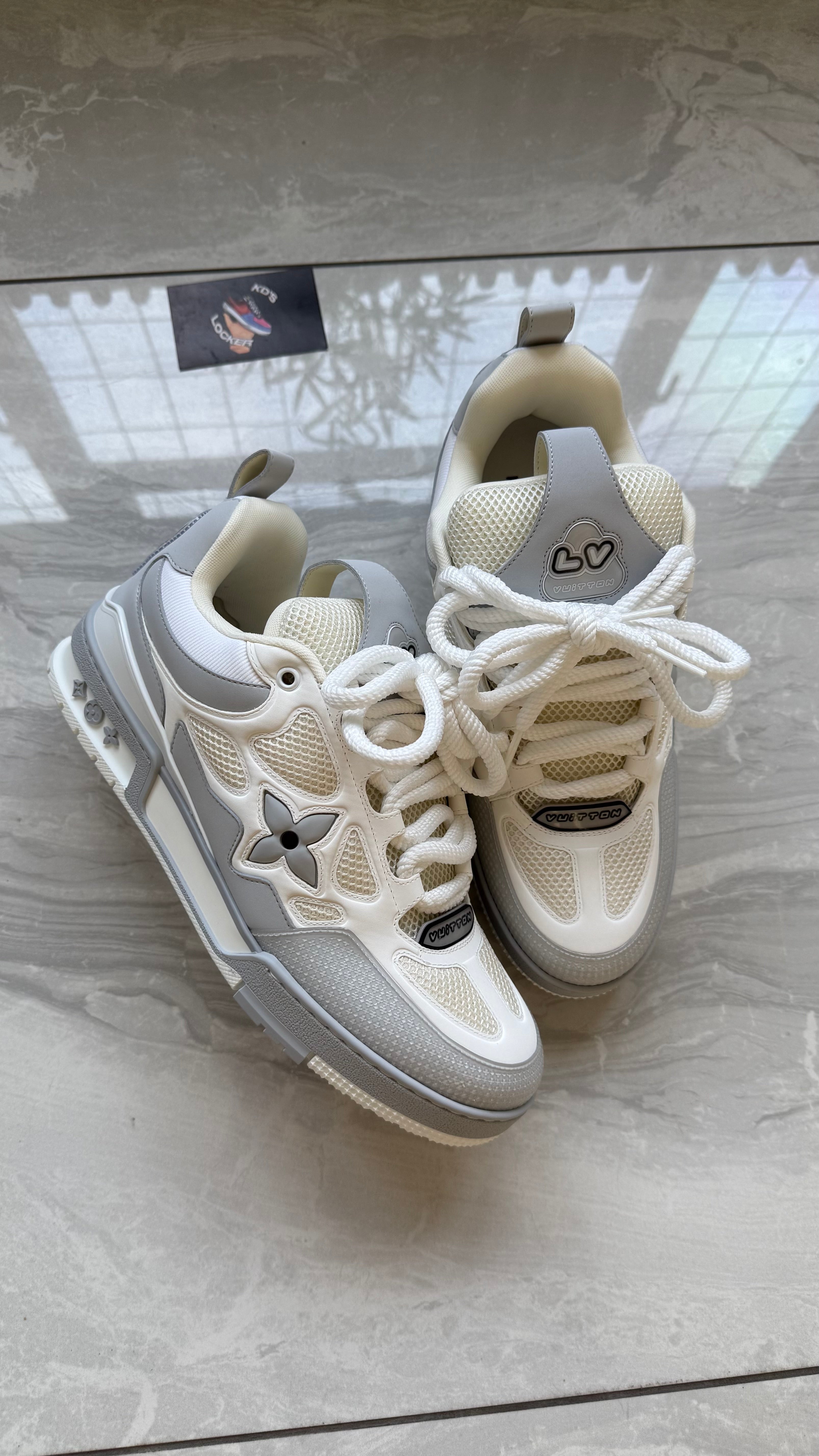 LOUIS VUITTON GREY / WHITE SKATE TRAINER