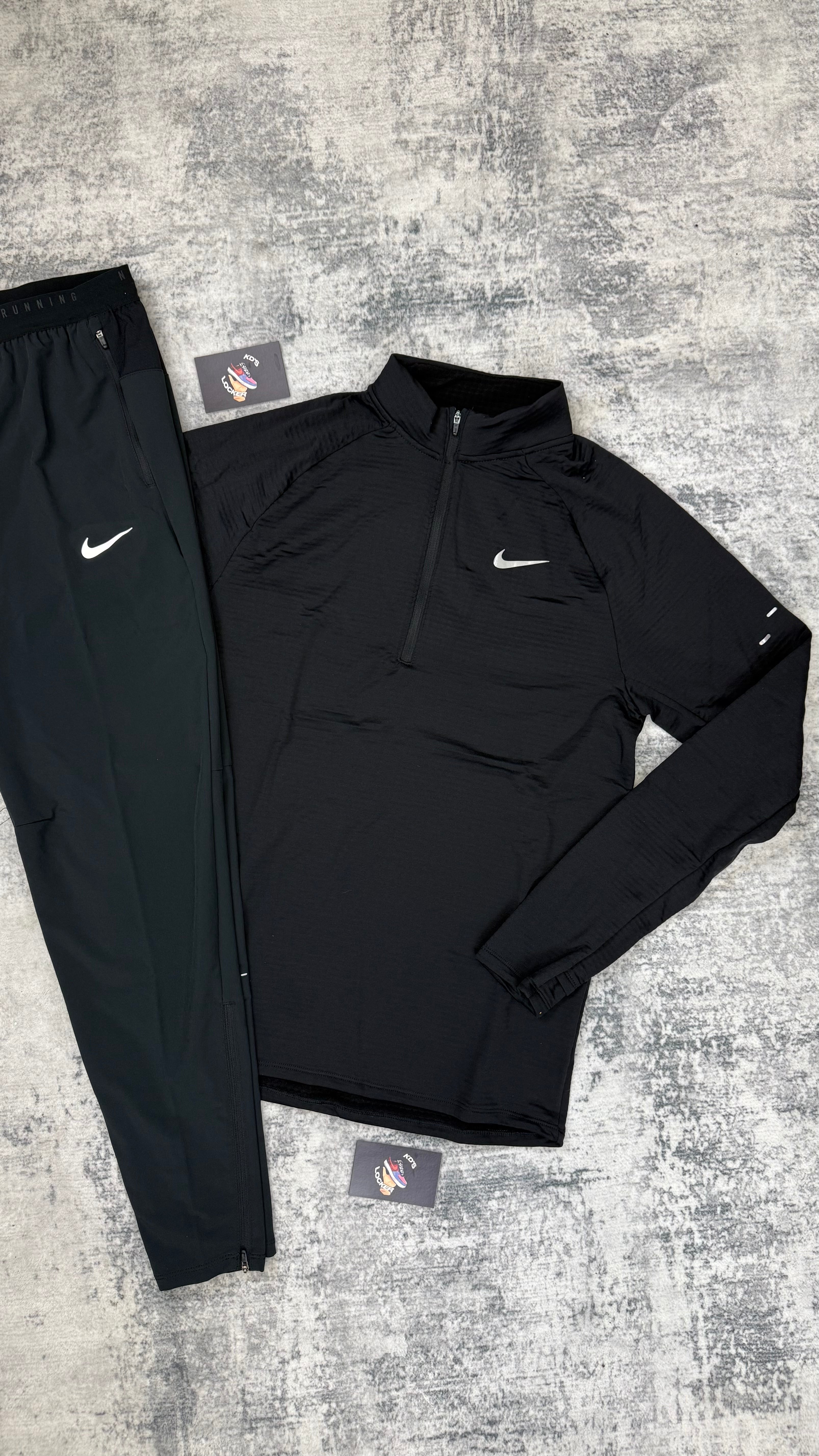 NIKE THERMAL BLACK 1/2 ZIP x PHENOM RUNNING TROUSERS