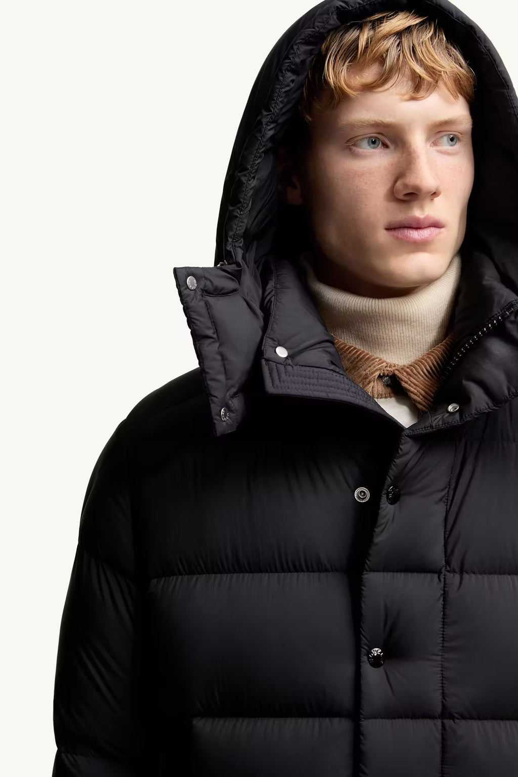 MONCLER BLACK VEZERE HOODED DOWN JACKET