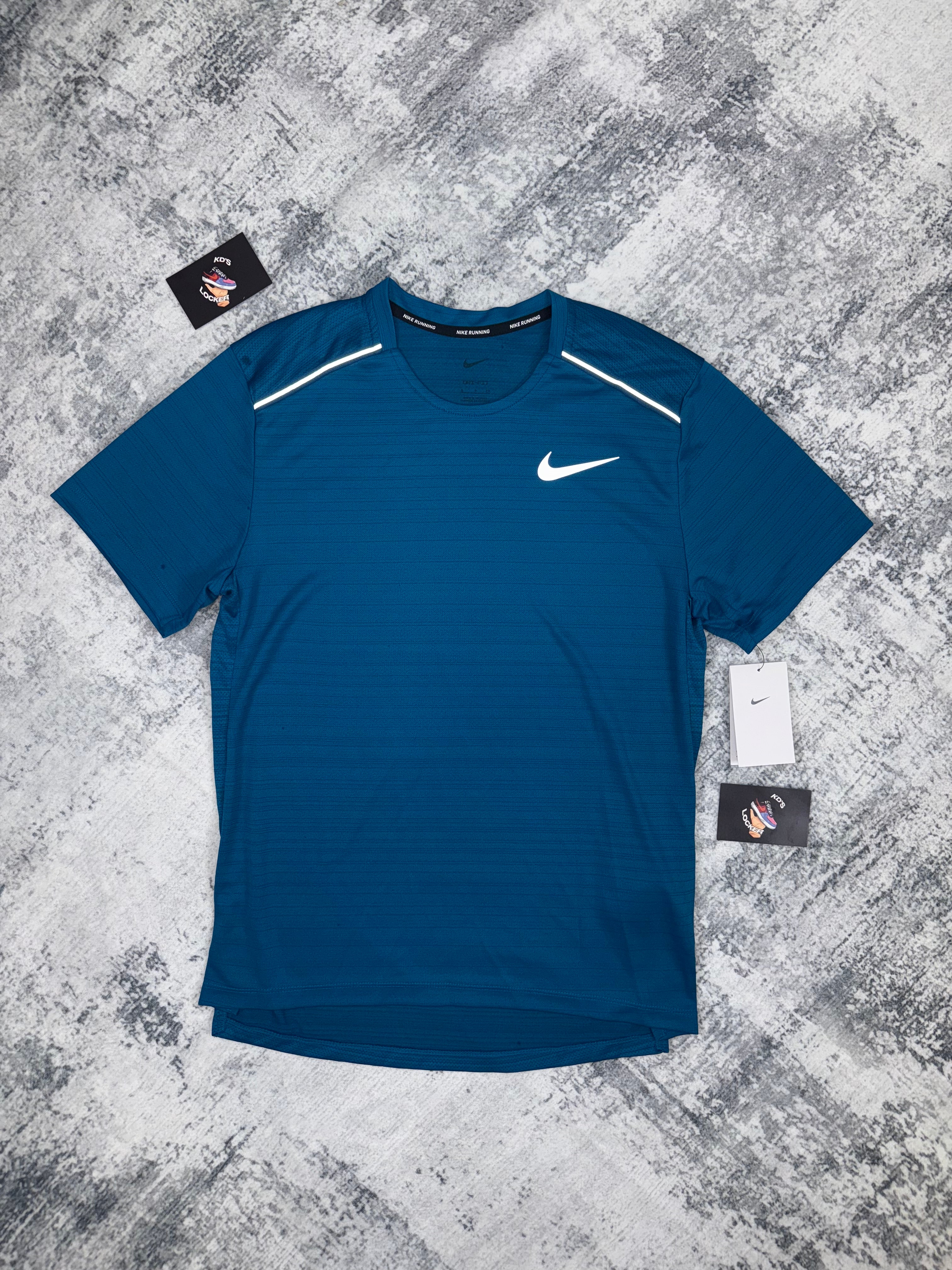 NIKE MILER 1.0 TEAL BLUE TEE