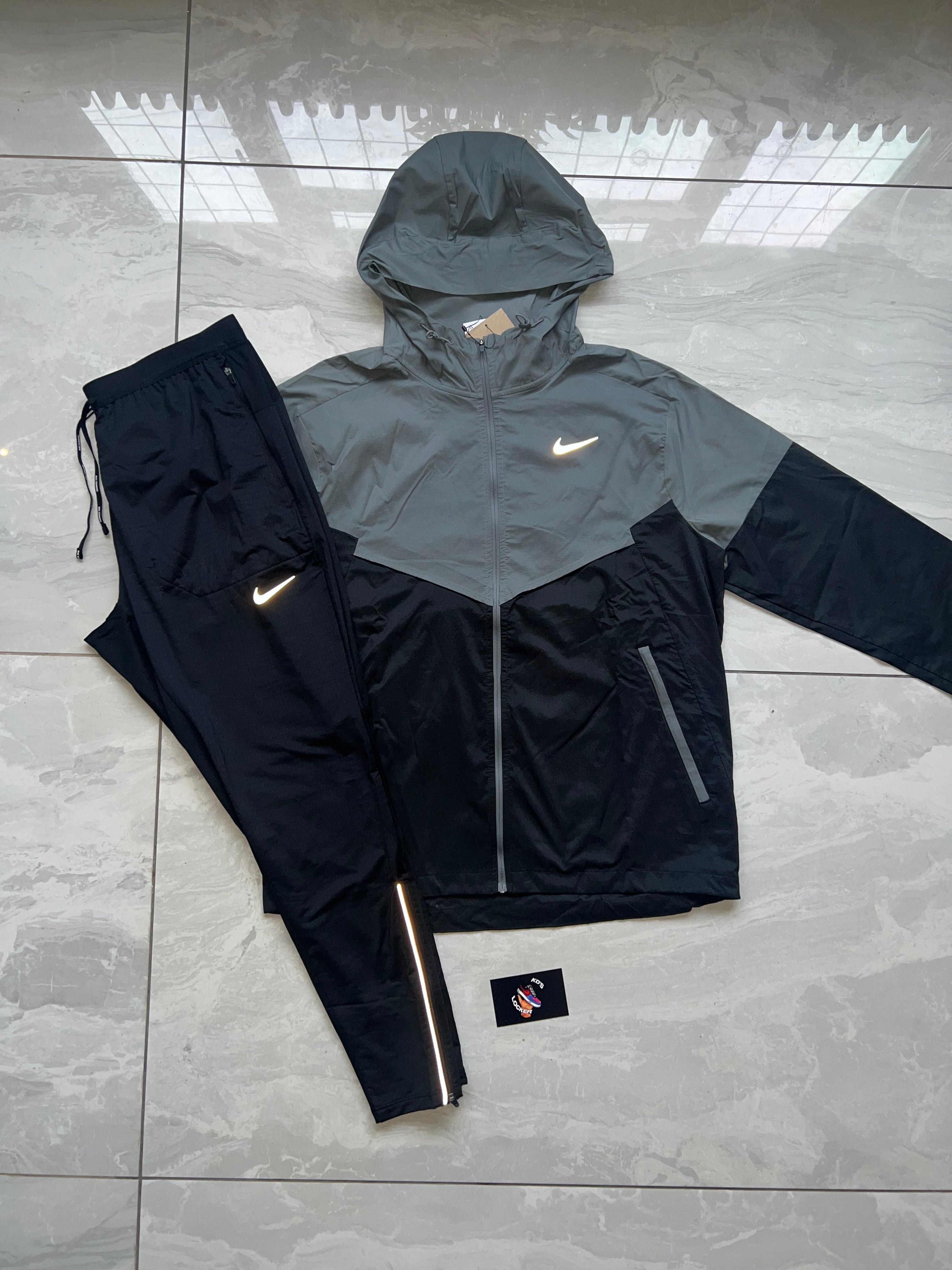 NIKE BLACK / GREY WINDRUNNER x PHENOM BOTTOMS