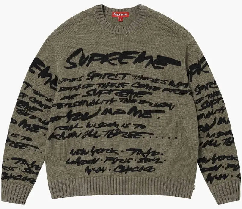 SUPREME FUTURA SWEATER OLIVE