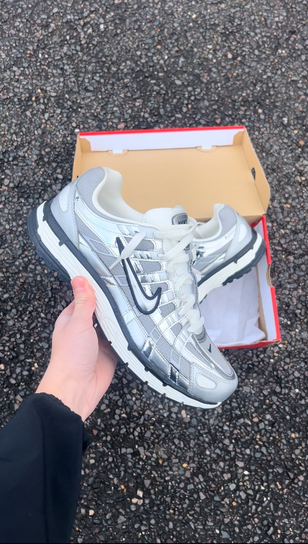 NIKE P-6000 METALLIC SILVER