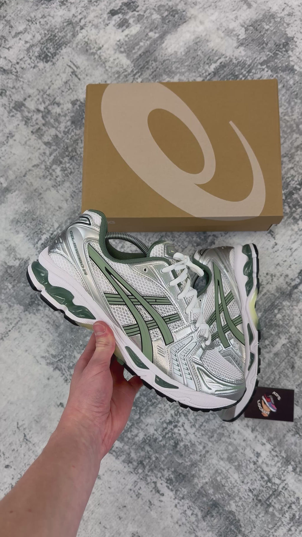 ASICS GEL KAYANO 14 WHITE PURE SILVER SLATE GREY SAGE