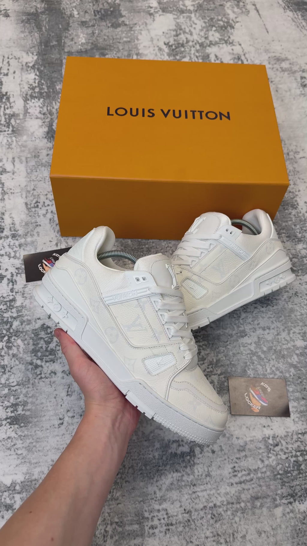 LOUIS VUITTON WHITE MONOGRAM TRAINERS