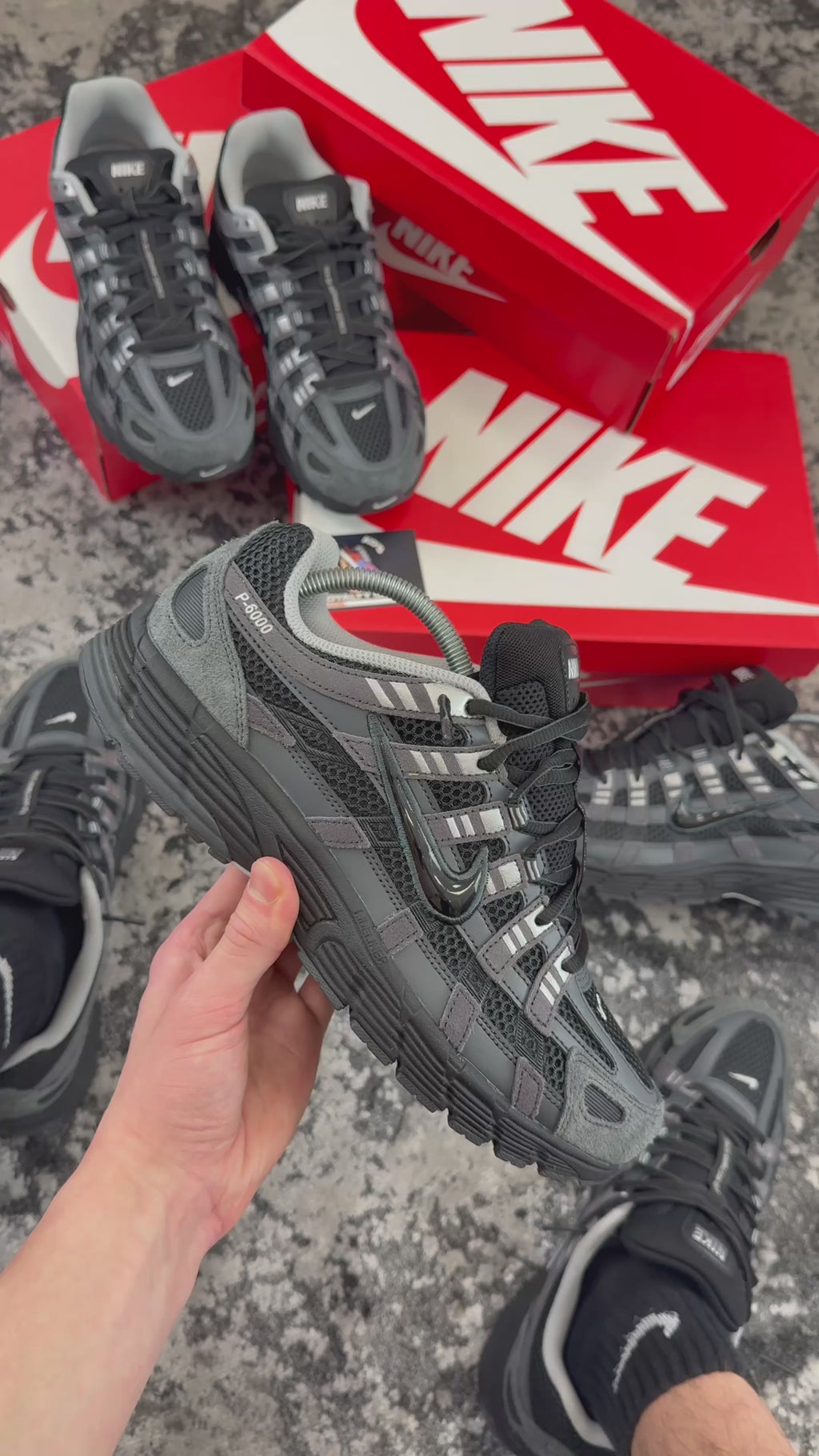 NIKE P-6000 SUEDE ANTHRACITE BLACK CHROME